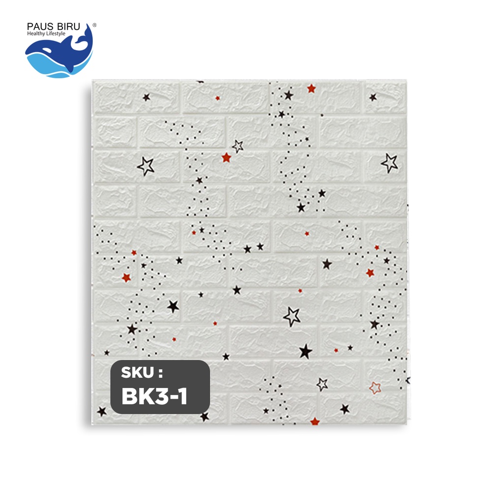 Paus Biru - Wallpaper dinding 3d motif gambar 70x77cm-STAR