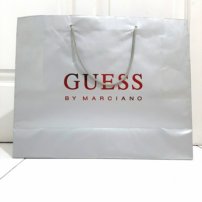 

(TERLARIS) PAPERBAG GUESS ORI SILVER