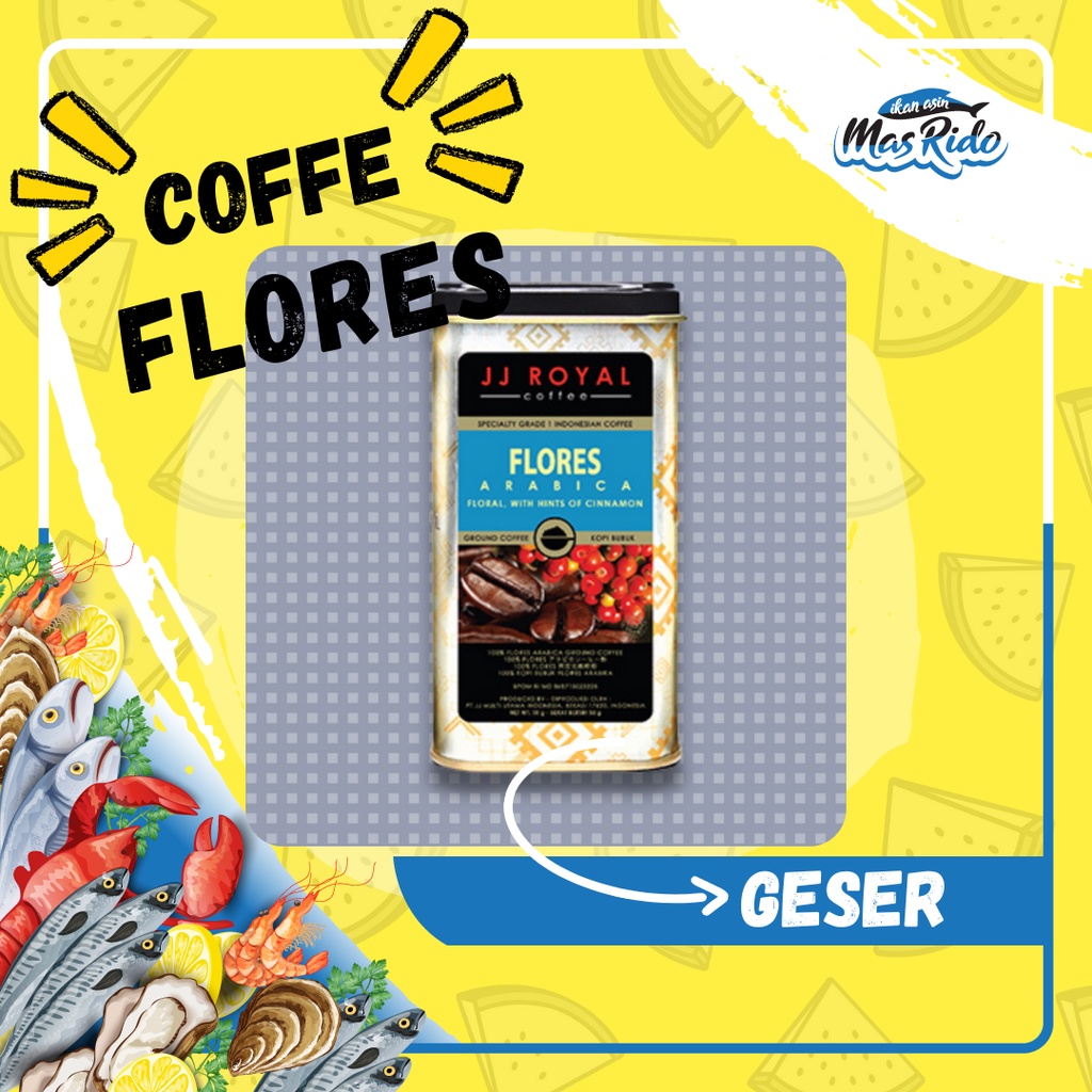 

Kopi Jj Royal Coffe Flores Arabica Grond Tin 200Gram Kopi Premium