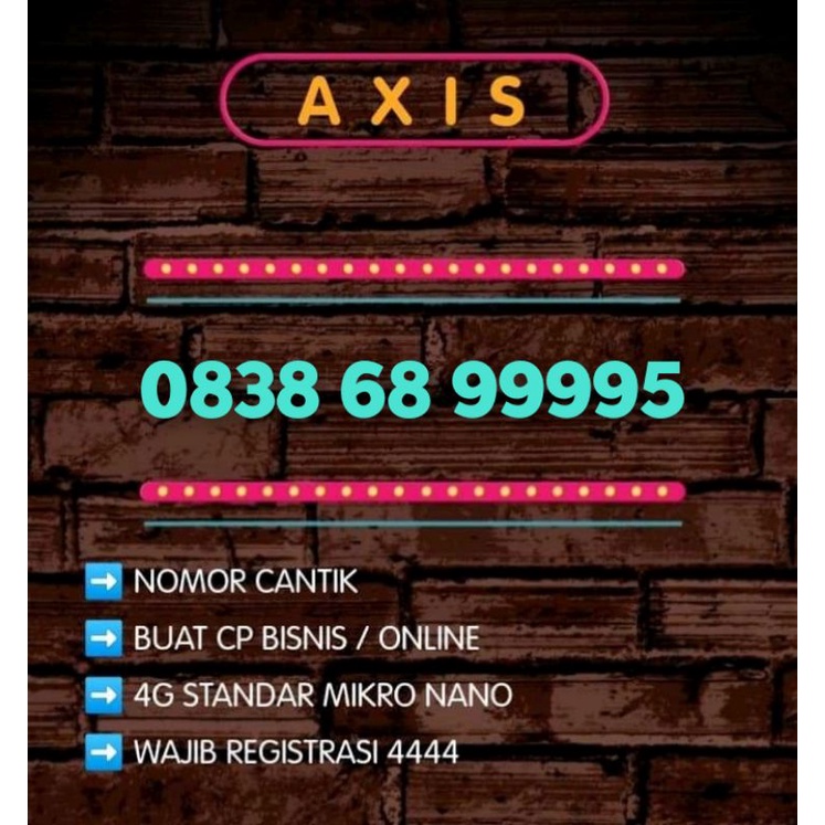 Nomor cantik minimalis berkualitas special Axis 11 digit Reguler 4G LTE limited edition