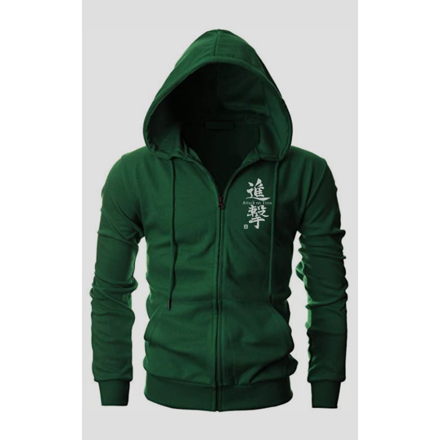 Jaket SNK Jumbo Sweater Anime Attack On Titan Military Police Zipper Hoodie