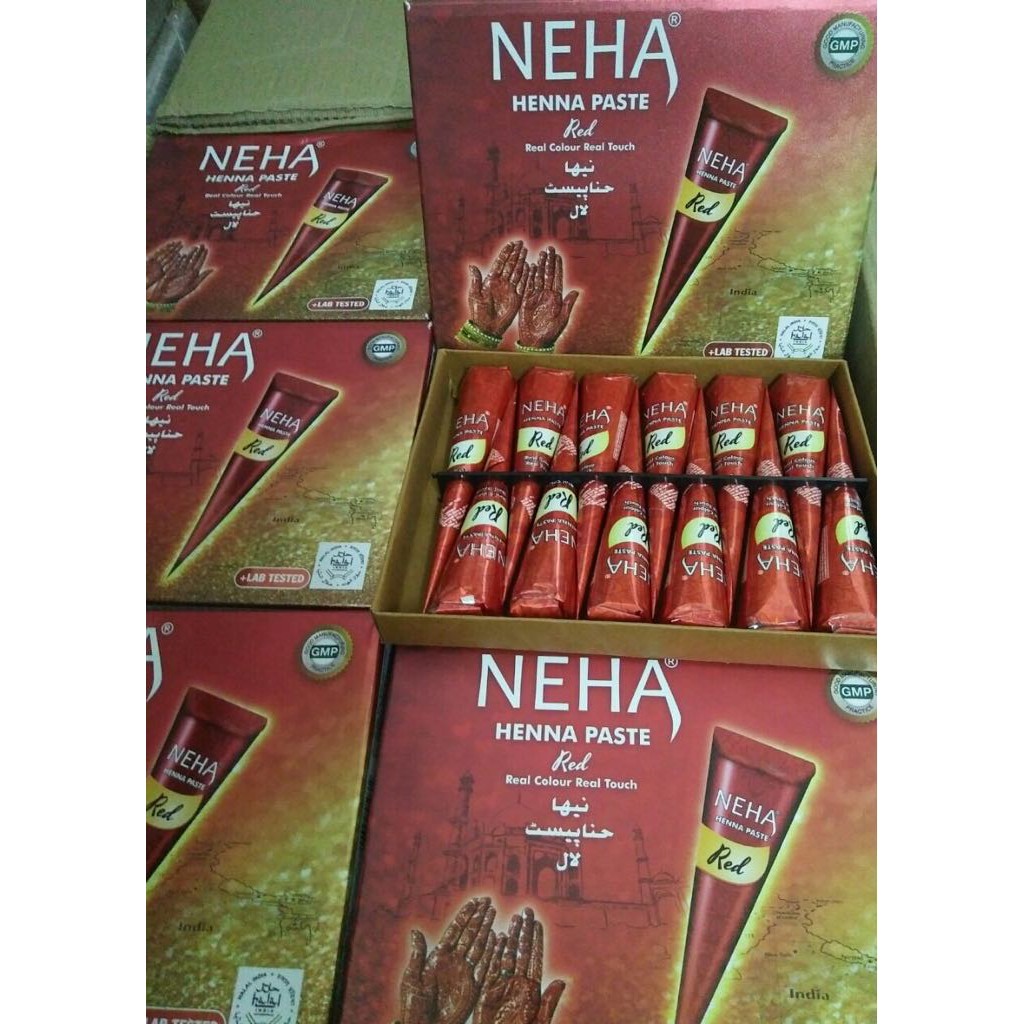 2 PCS HENNA GOLECHA CERRY CONE HENA INAY TATTO INAI PACAR TATO MERAH