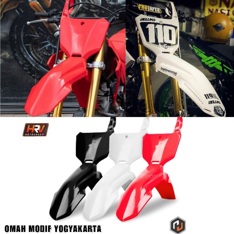 Spakbor Depan Model CRF 450 R Papan Plat Nomor Slebor depan PNP CRF 150 L 450R KLX BF DT WR 155