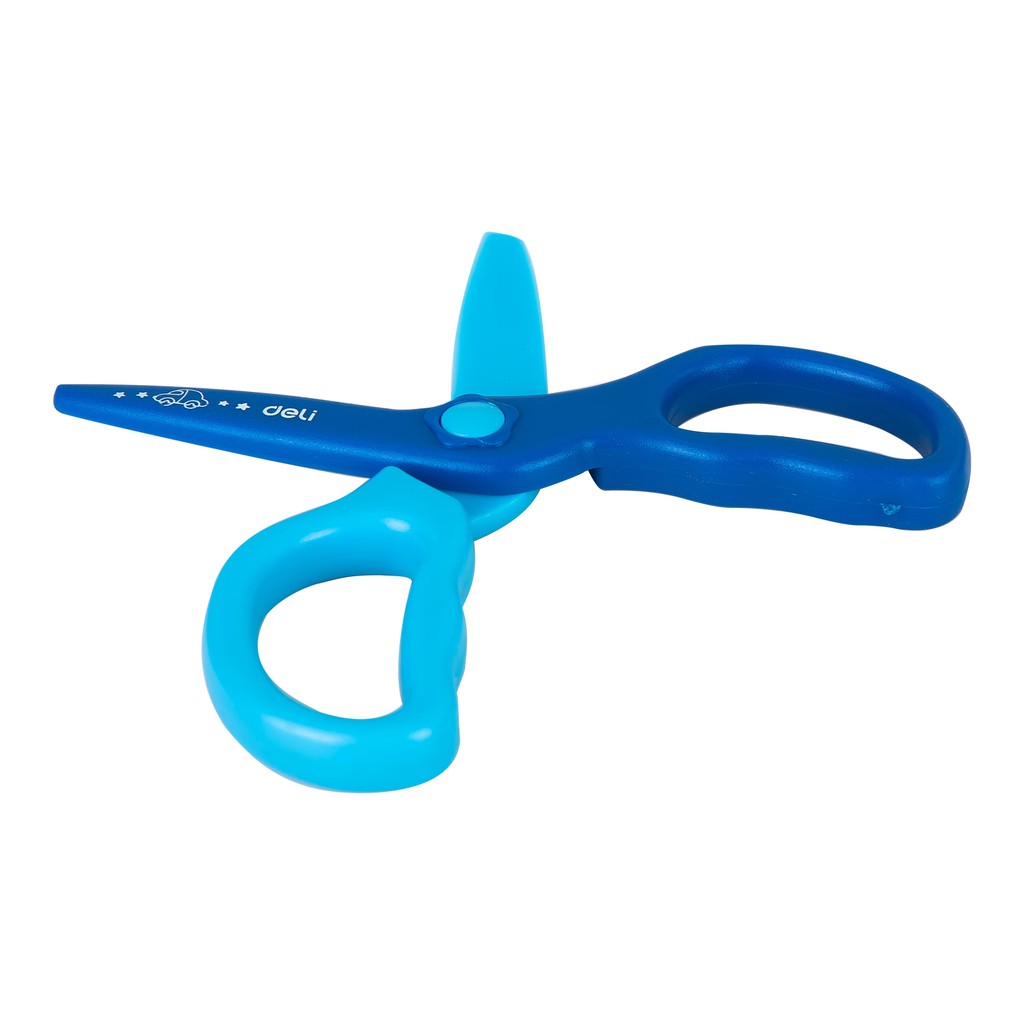 HAPPY TIME DELI GUNTING NEON BAHAN PLASTIK 120mm UNTUK ANAK AMAN PLASTIC SCISSORS GUNTING KERTAS ALAT TULIS KERAJINAN TANGAN SEKOLAH E6067