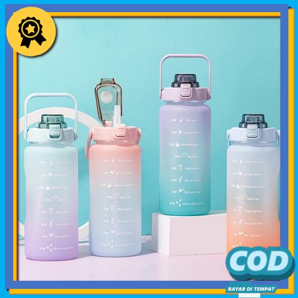 Botol Minum Karakter Lucu Murah Tumbler Tempat Minum Kaca Sport Water Bottle Viral Bpa Free Aestheti