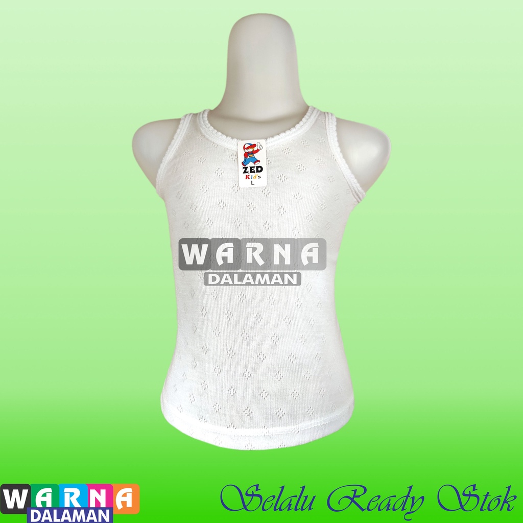 4 Pcs Singlet Putih Anak Perempuan dan Laki Laki Usia 0-15 Tahun Khusus Warna Putih Bahan Jala WARNA DALAMAN