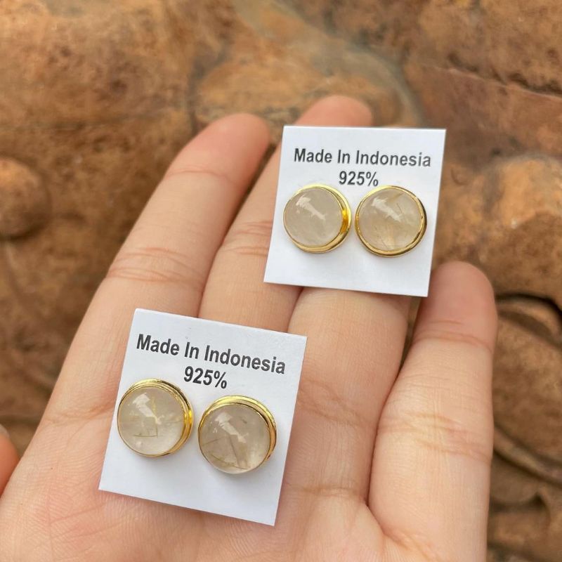 sumpel atau giwang tusuk rambut sedana perak bali lapis emas