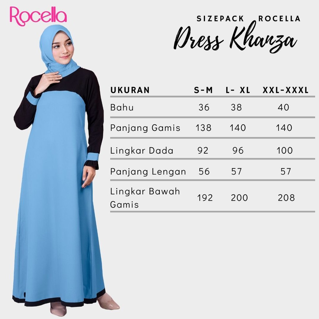 Dress Muslim Wanita Jumbo - Gamis Jumbo Terbaru 2021 - Dress Khanza Rocella