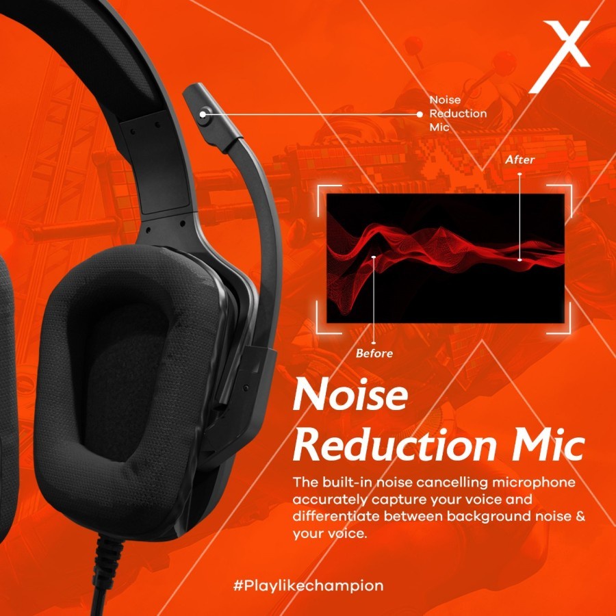 JETE X Gaming Headset Gaming | Headphone Gaming  Noise Cancelling JETEX G5 - Garansi Resmi 2 Tahun