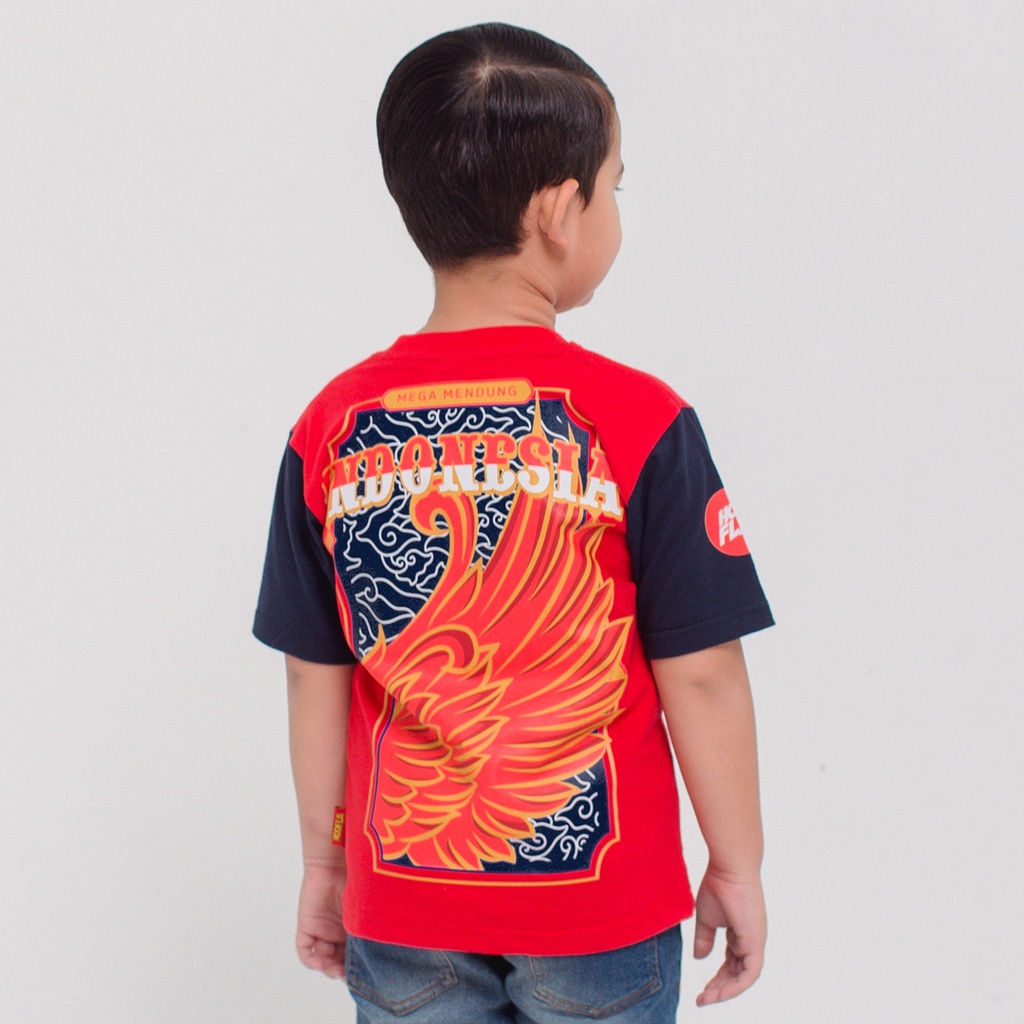 Hooflakids - Kaos Agustusan Couple Keluarga Anak Ayah Bunda Kemerdekaan Indonesia Batik Mega Mendung Series