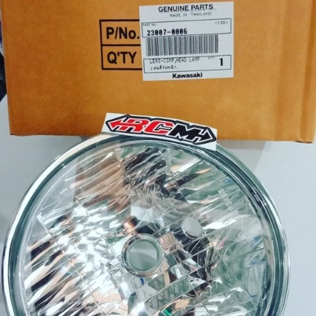 MIKA KACA LENSA LAMPU REFLEKTOR DEPAN ONLY NINJA S R OLD LAMA BULAT STANLEY ORIGINAL 23007-0006