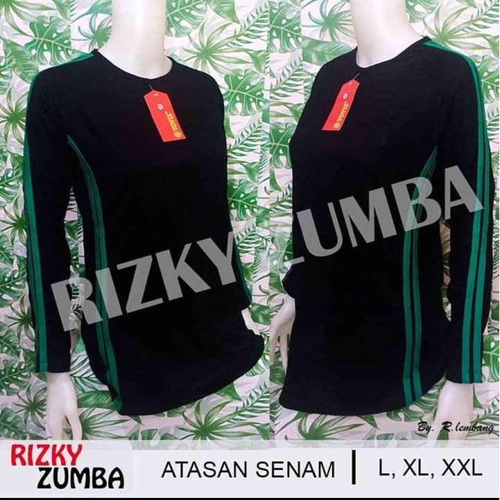 *BAJU SENAM OLAHRAGA /BAJU SENAM WANITA/YOVIS SPORT HITAM PUTIH*