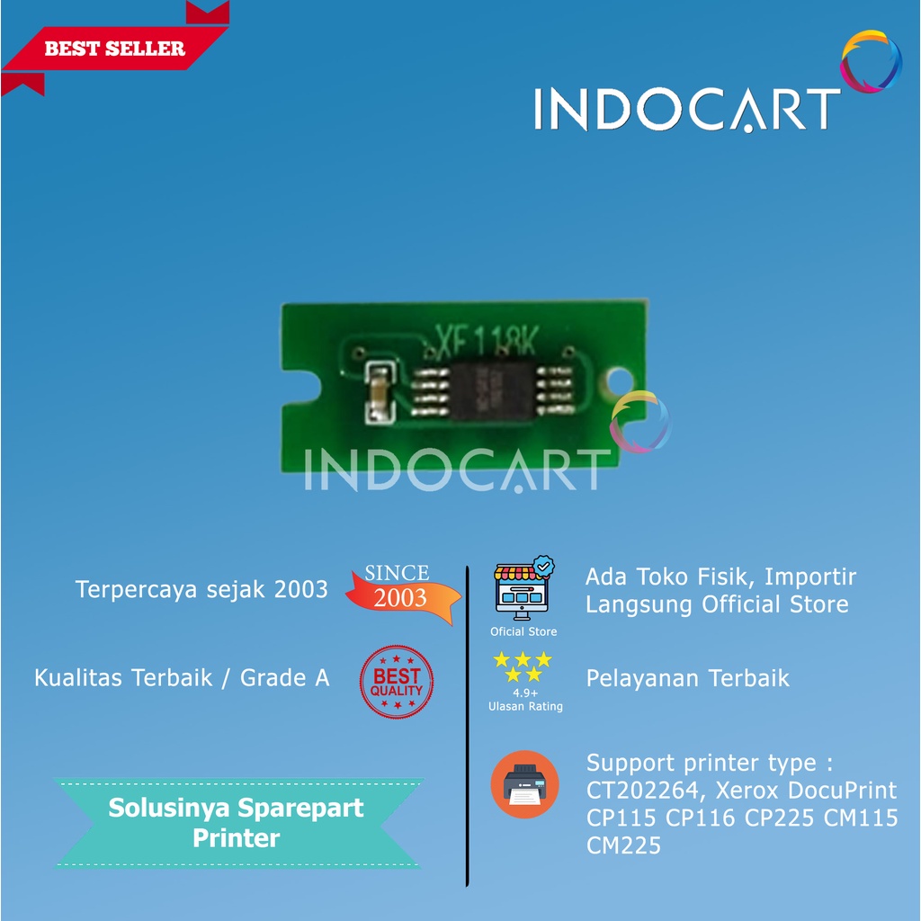 Chip CT202264-Xerox DocuPrint CP115 CP116 CP225 CM115 CM225