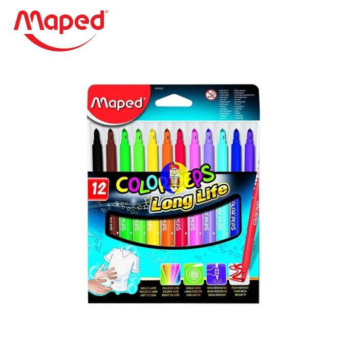 

Hanya Disini] Spidol Warna Maped Felt Pen Brush 12 Warna