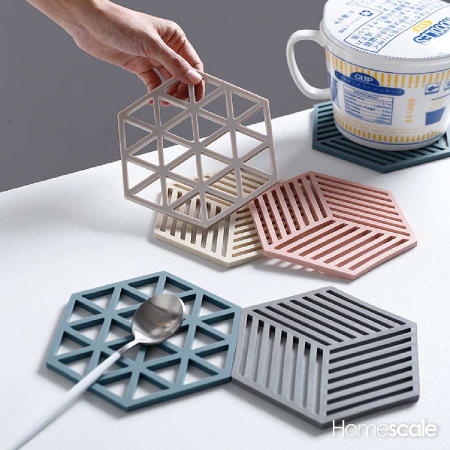 Alas tatakan gelas cangkir panci / japanese cup pad coaster hexagonal