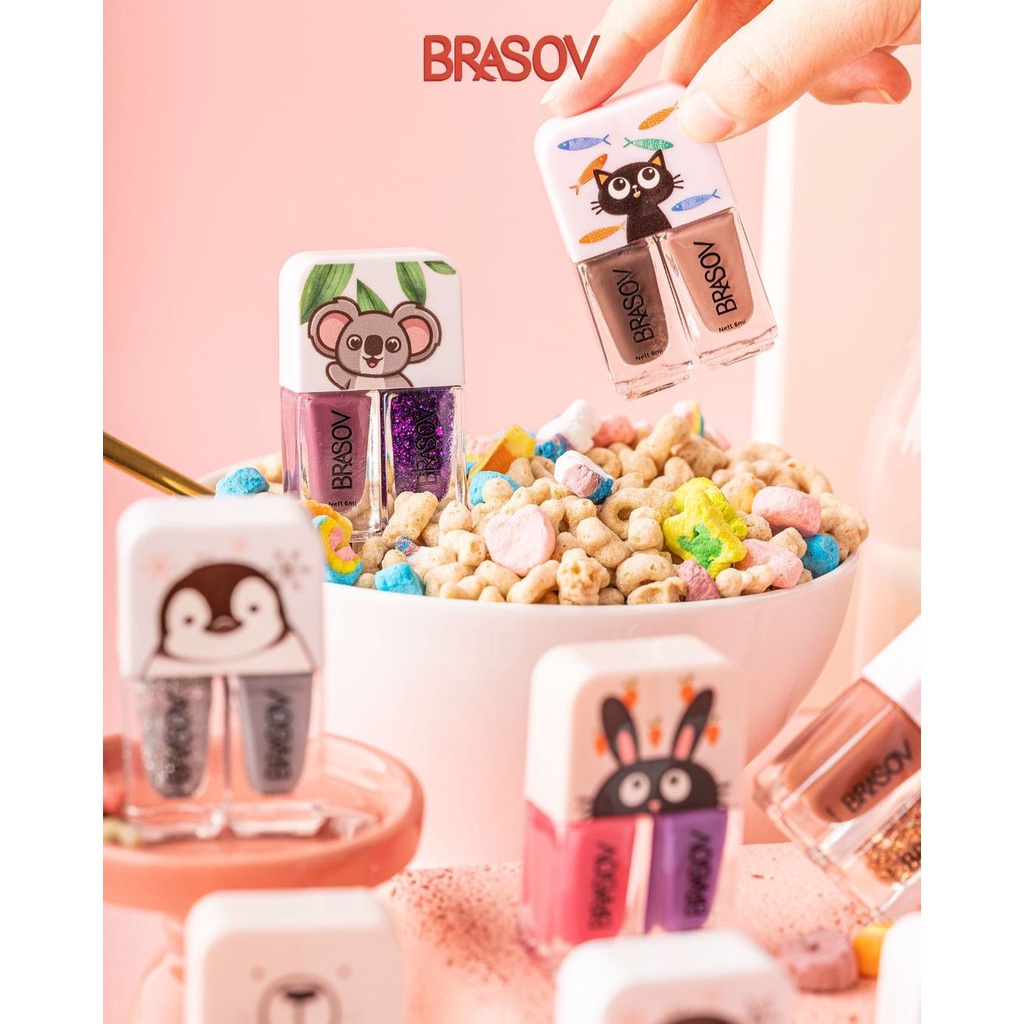 BRASOV 2 In 1 Nail Polish - Cat Kuku