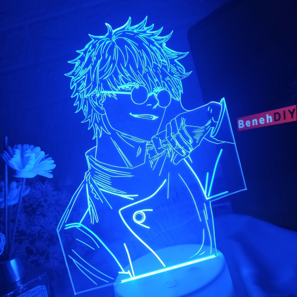Lampu Hias Gojo Satoru Lampu Tidur Led Lamp JUJUTSU KAISEN lampu anime