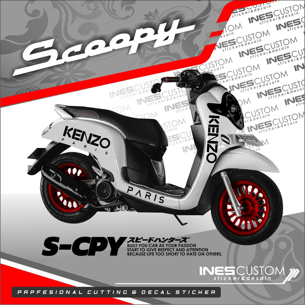 Cutting scoopy kenzo Stiker Kenzo BAJU kenzo original
