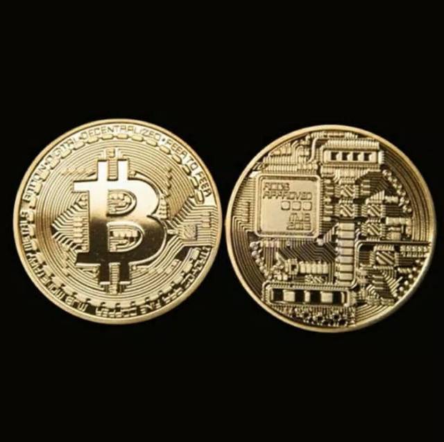 Coin Koin fisik BTC Bitcoin gold plate pajangan koleksi souvenir gift pecinta Bitcoin litecoin