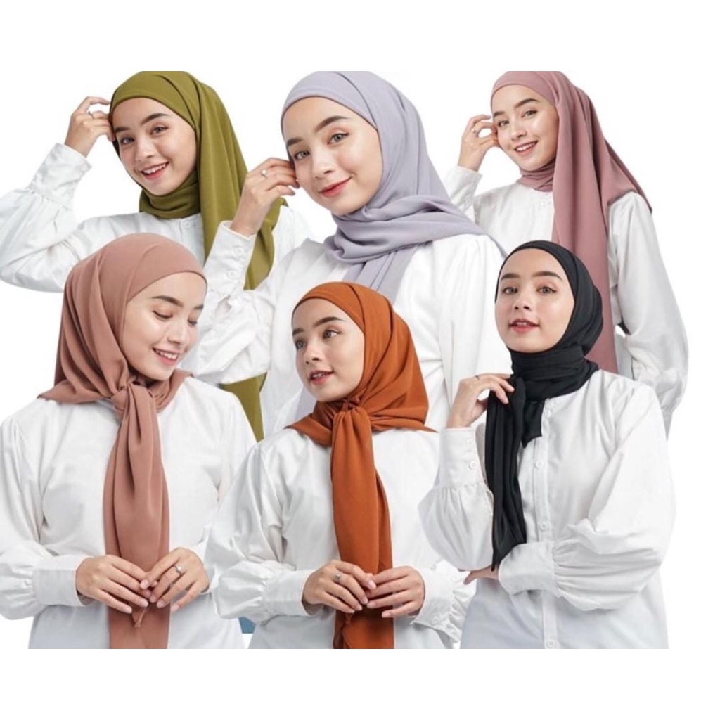 Adiezca - Hijab Segiempat INSTANT Ceruty INNER Turkey 2 LAYER Segiempat INARA RUSLI