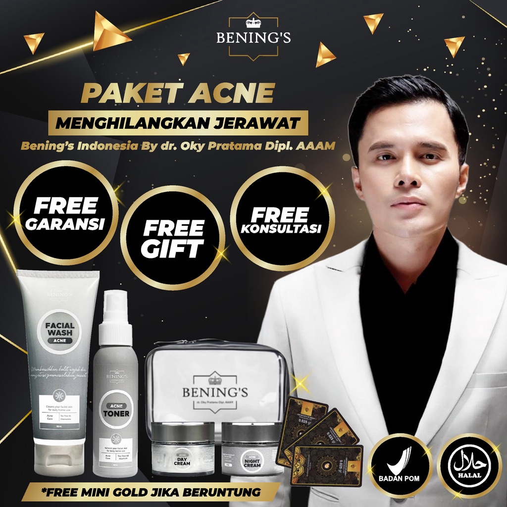 BENING'S PAKET ACNE | MENGATASI JERAWAT, BRUNTUSAN &amp; MENCERAHKAN KULIT