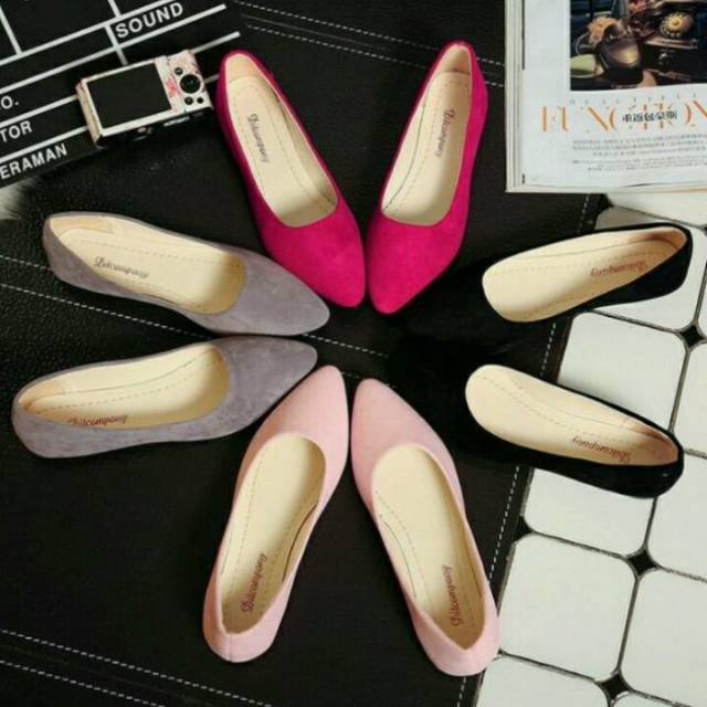 flat shoes suede termurah polos NC 10
