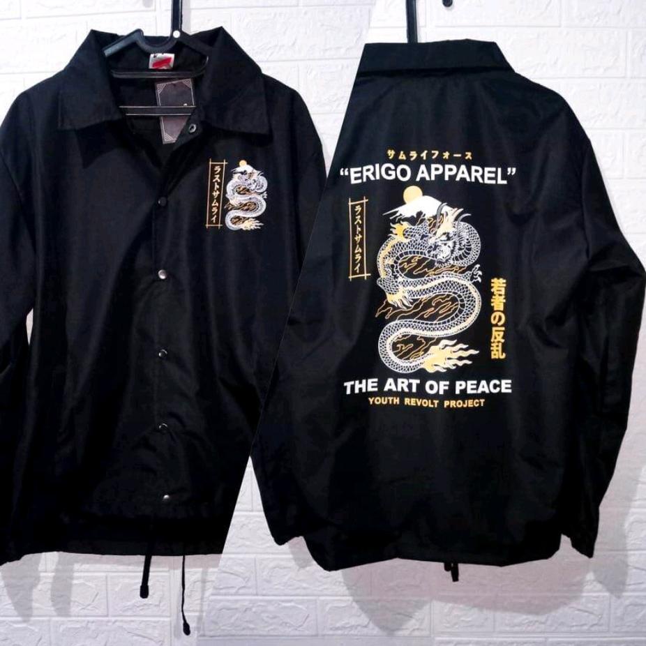 【NEW】 Jaket Coach Erigo Naga Black // Jaket Pria CJ // Sweater jacket bandung // Jaket Apparel Erigo