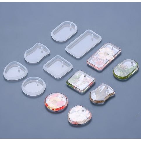 Pendant Silicone Mould - Cetakan Silikon Liontin (6pcs+chain)