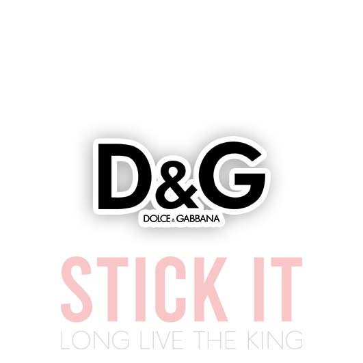 

Stiker D and G sablon setrika DTF kaos baju sticker fashion 39