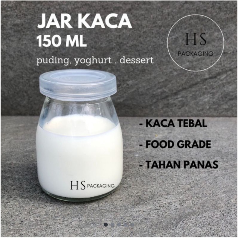 SATU DUS 150ml Toples Kaca Tutup Plastik / Glass Jar 150 ml