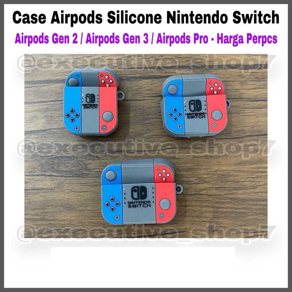 Case Airpods Silicone Nintendo Switch Airpods Gen 2 / Airpods Gen 3 / Airpods Pro - Harga Per pcs