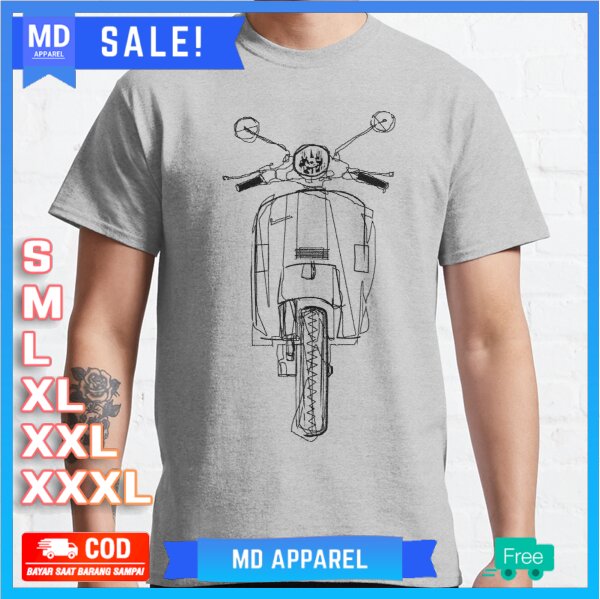 Kaos GASOLINE PX VESPA LINE ART DESIGN T-Shirt