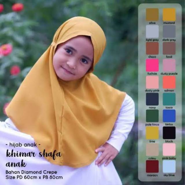 Jilbab Instant Bergo Diamond Maryam Anak