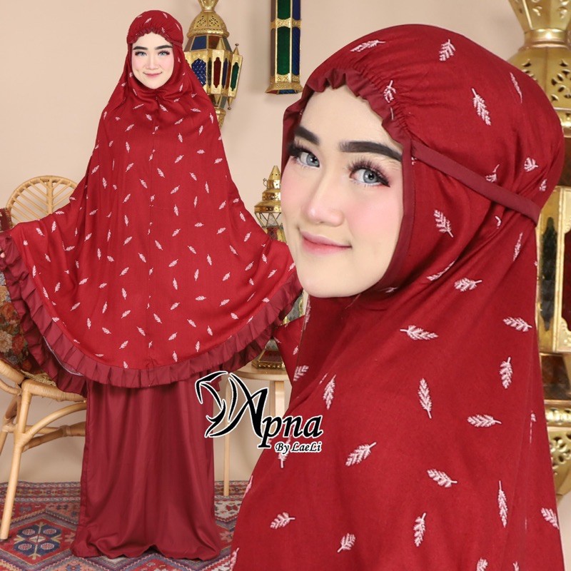 (Bonus Tas) Setelan Mukena Motif Bahan Rayon Premium Untuk Taraweh dan Lebaran