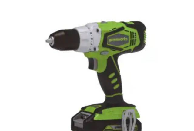 bor cordless 13mm tanpa kabel greenworks profesional batrai include 24v