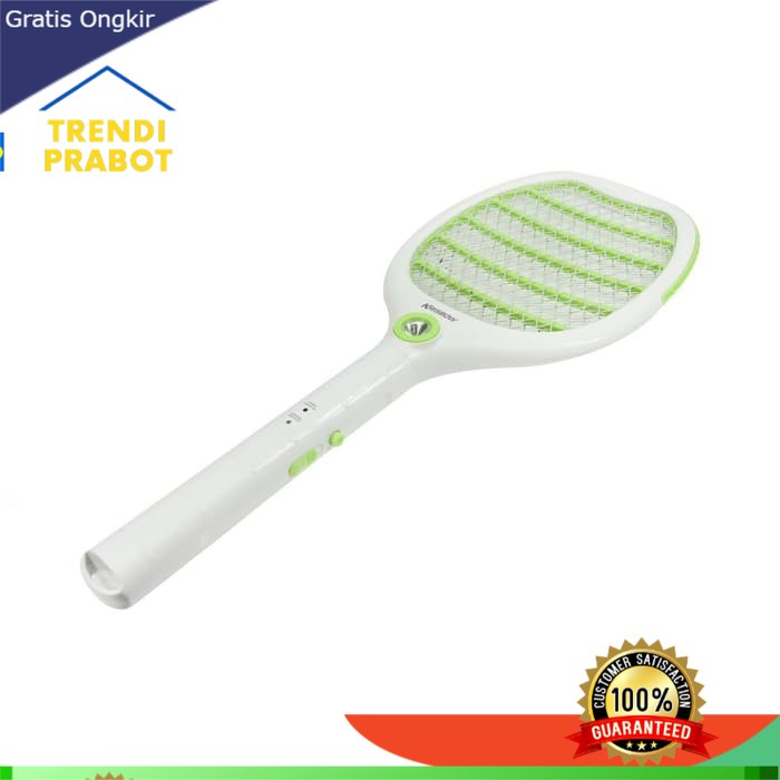 Raket Nyamuk Elektrik ACE Hardwre Batere Charger Raket Nyamuk Rechargeable - Putih/Hijau