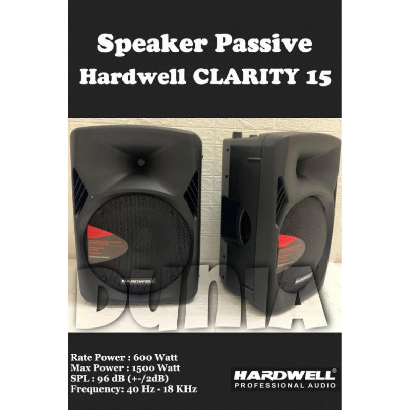 Speaker Pasif Hardwell CLARITY 15 Original Passive 15 inch