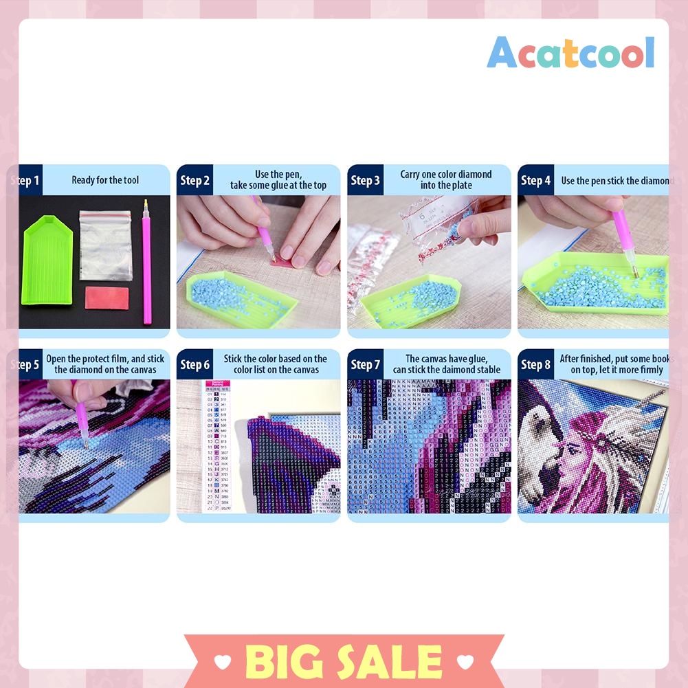 5D DIY Full Drill Diamond Painting Fairy Tale Dolls Cross Stitch Embroidery