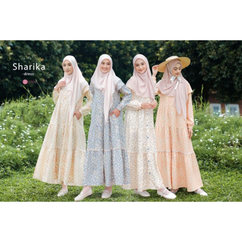 ZIZARA - SHARIKA DRESS ORIGINAL BY ZIZARA - BAHAN SHAKILA/GAMIS BUSUI/GAMIS ZIZARA/DRESS MOTIF/DRESS