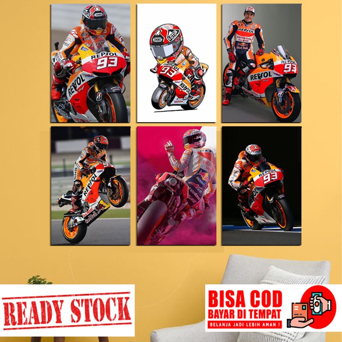 Hiasan Dinding Moto GP Marc Marquez / Poster Moto GP Marc Marquez/Hiasan Dinding Moto GP COD Murah