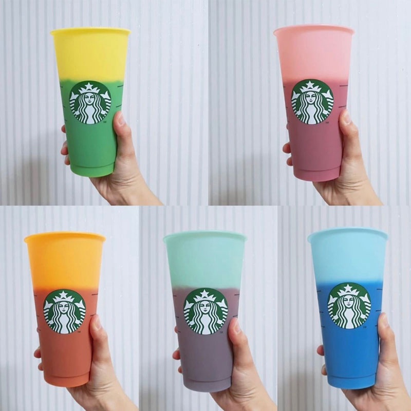 Tumbler Starbucks Color Changing Cups Merah Berubah Warna Colour Reusable Cup