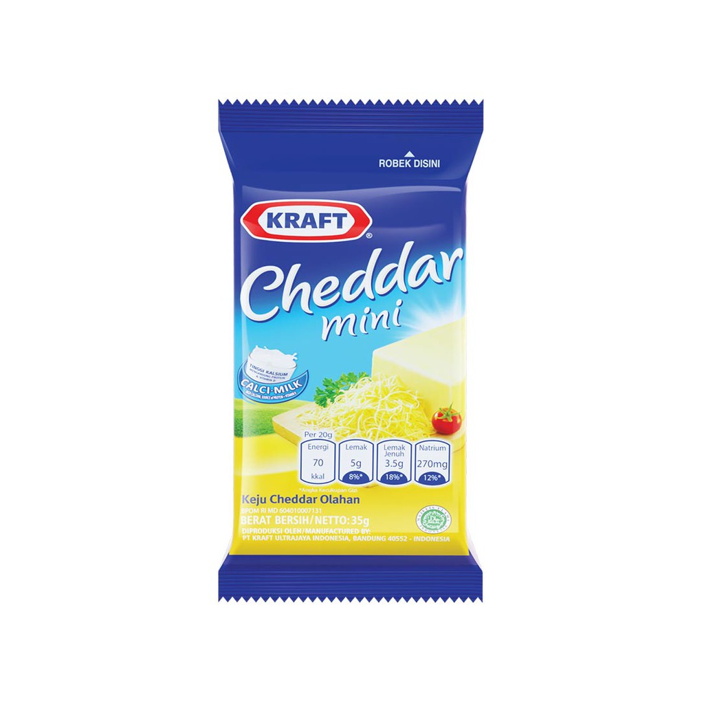 

KEJU CHEDDAR KRAFT MINI 35 GRAM KEJU OLAHAN SAYUR PRAKTIS BANDUNG