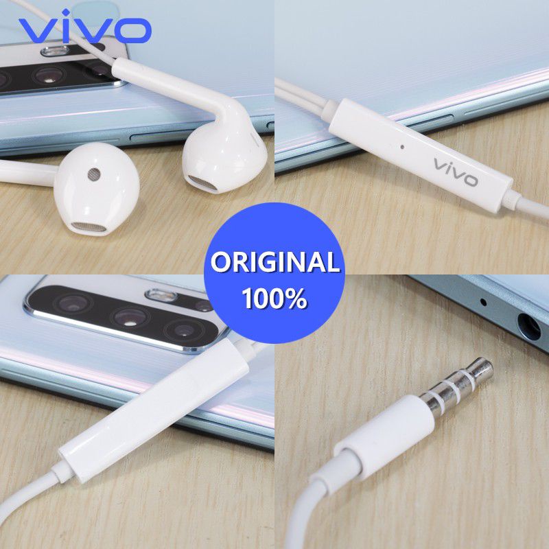 HEADSET/EARPHONE VIVO ORI EXTRA BASS HEADSET VIVO Y11 Y12 Y19 V11 V17 Y20 By VIVO (XE-680) HANDSFREE VIVO ORIGINAL