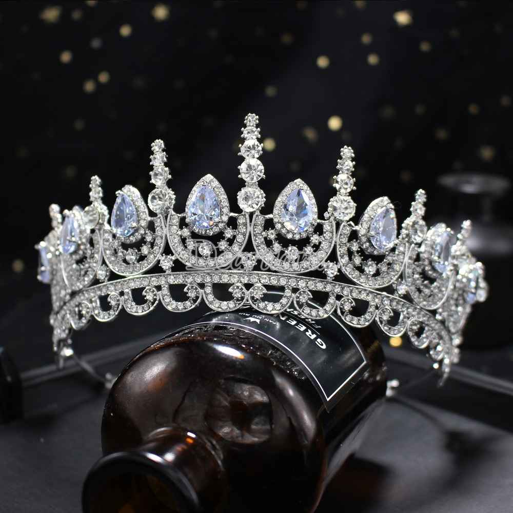 Mahkota Tiara Kristal Zircon Untuk Pernikahan