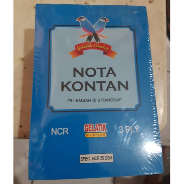 

Nota NCR 3 ply KECIL Glatik / Vision