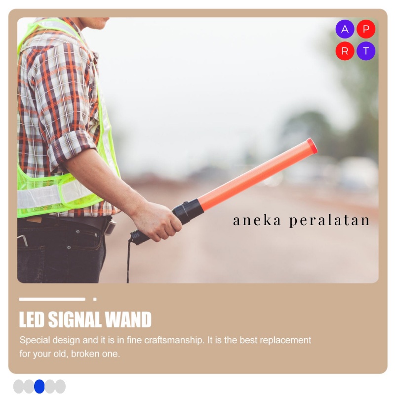 Tongkat Lampu LED Polisi Lalu Lintas Lalin Juru Parkir bisa Kedip Lampu Tongkat Parkit Traffic light Ref Baton/Lampu parkir lalu lintas