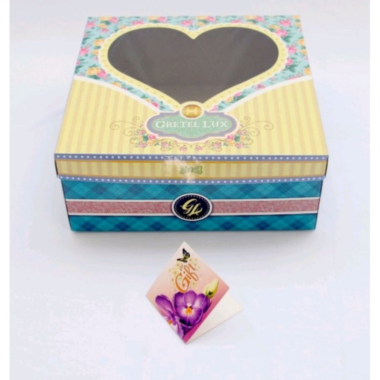 

Kotak Kue Cake 24 x 24 x 10 cm dus kue tart cantik tebal bonus greeting card kartu ucapan cake box