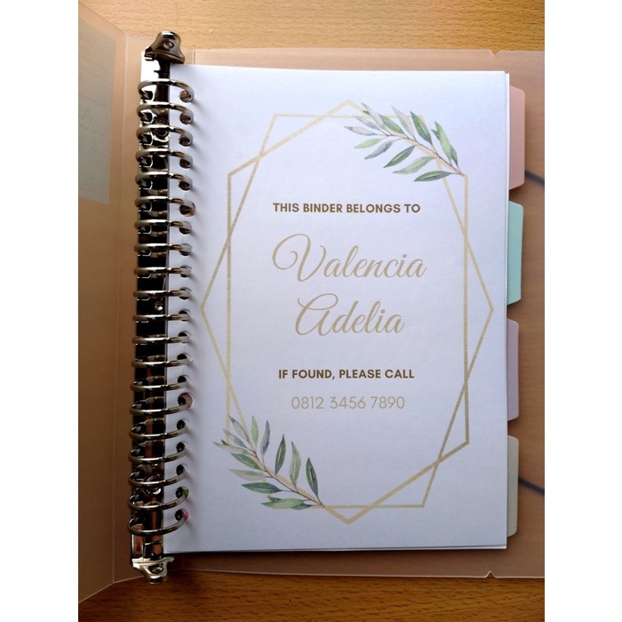 

Buruan Binder Transparan A5 / Custom Binder Personal Information Diskon