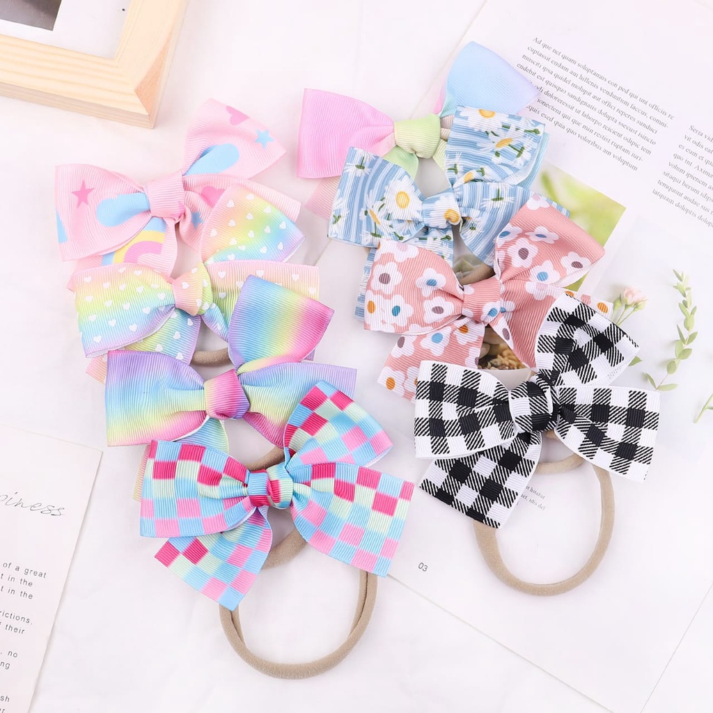 (Pimenova) Bandana bayi pita katun  bando bayi nylon