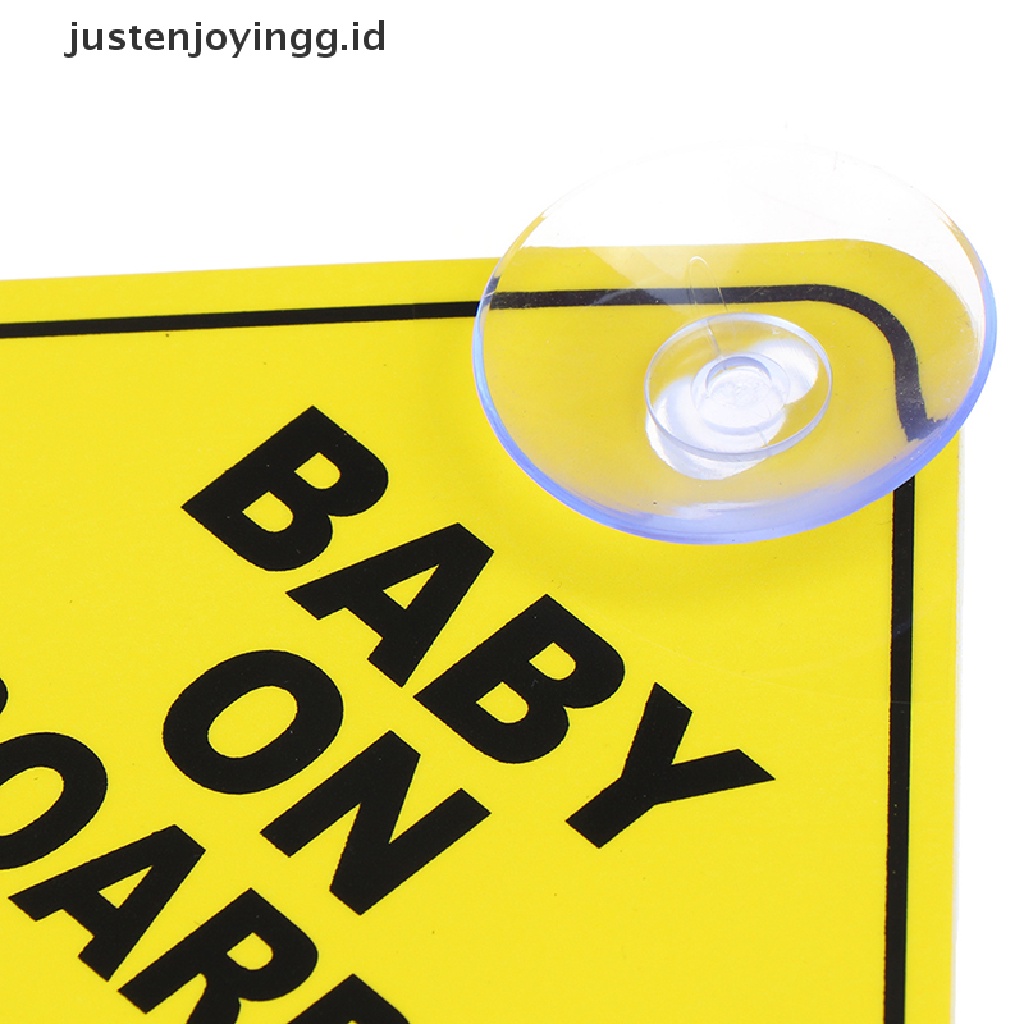 / / Justenjoyingg.id / Baby On Board Tanda Peringatan Reflektif 12CM Warna Kuning Untuk Kaca Mobil